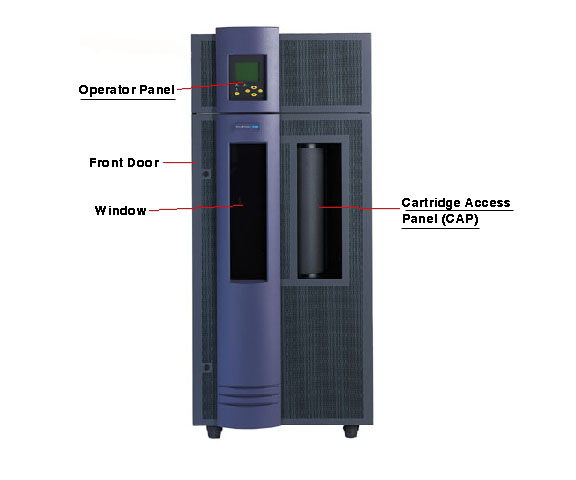 Sun StorageTek L180 Tape Library Front Callout