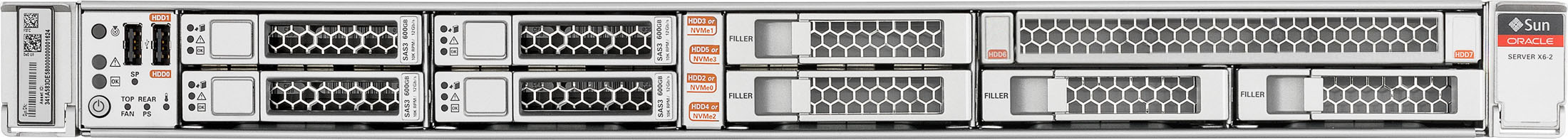 Oracle Advanced Support Gateway Server X6-2 Front Zoom