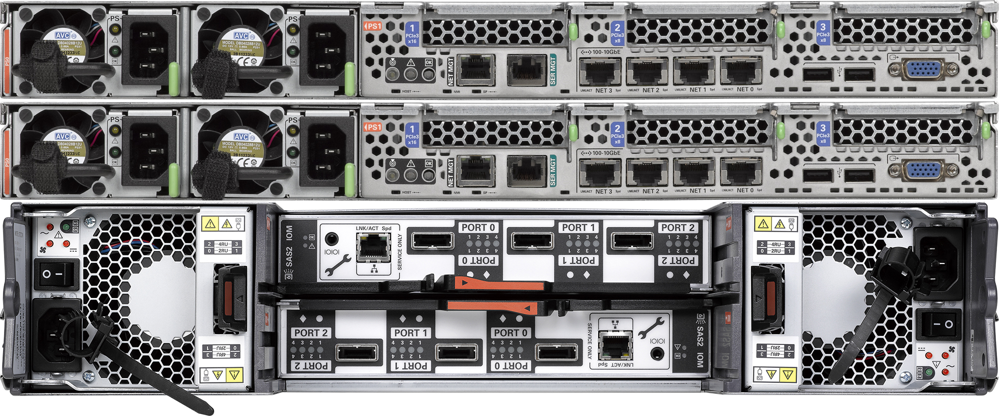 Oracle Database Appliance X3-2 Rear Zoom
