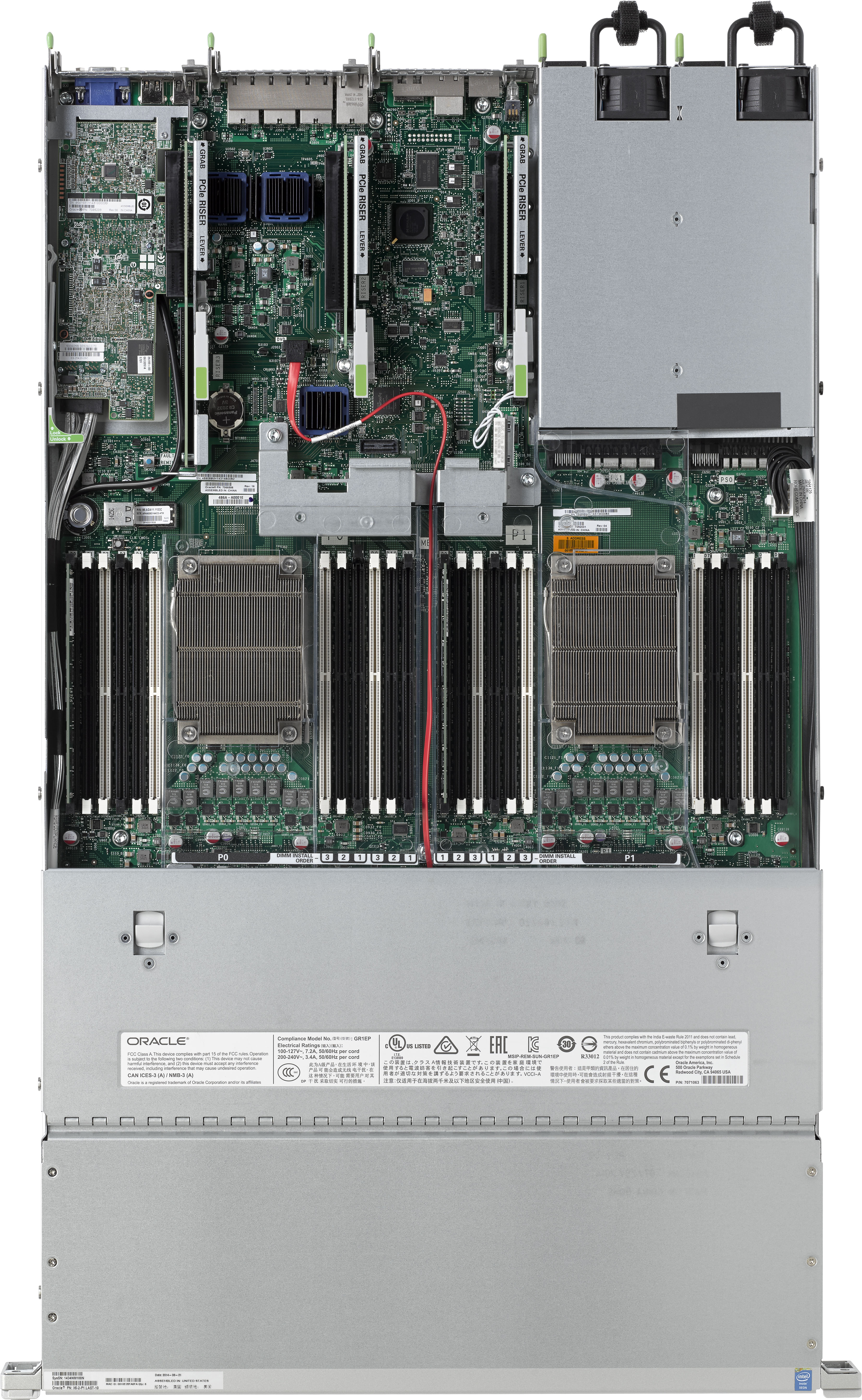 Oracle Server X5-2 for Communications Top Zoom