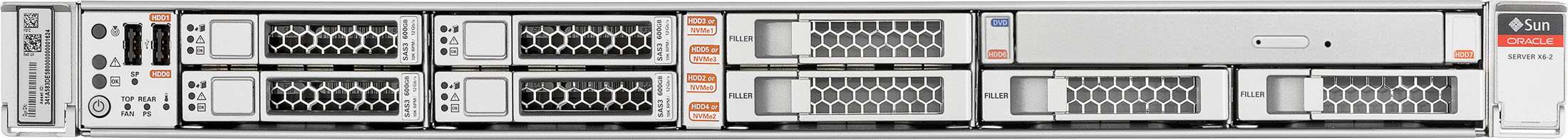 Oracle Server X6-2 Front Zoom