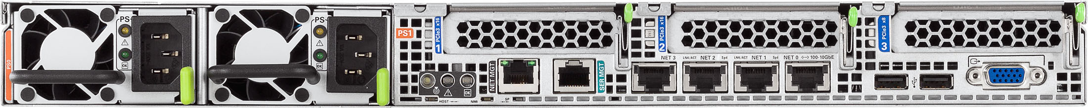 Oracle Server X6-2 for Communications Rear Zoom