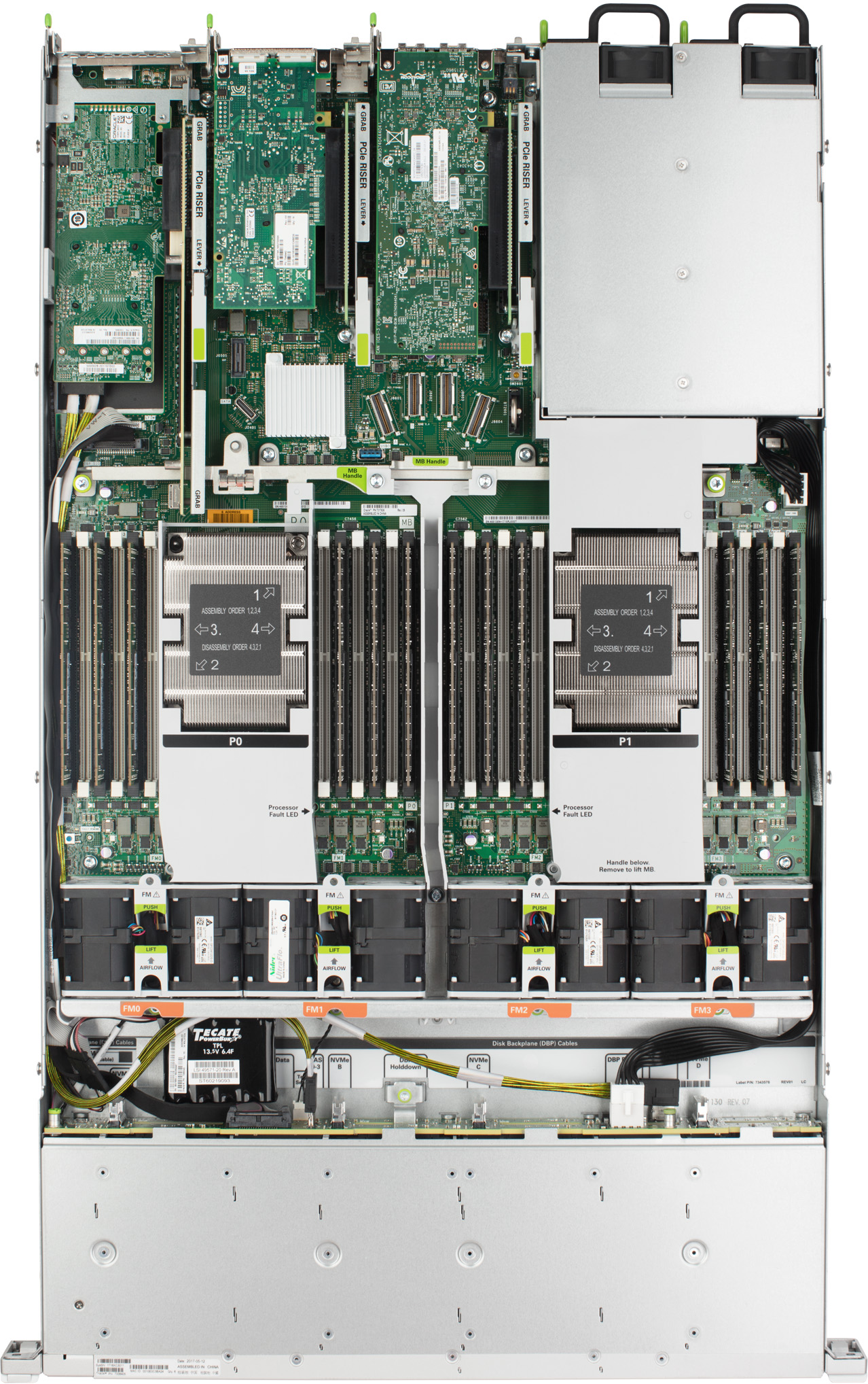 Oracle Server X7-2 for Communications Top Zoom