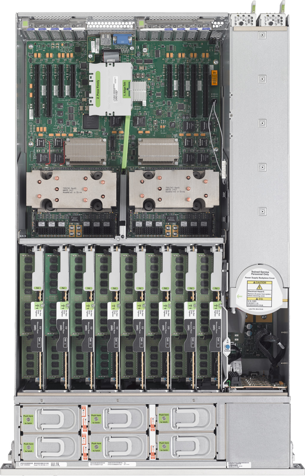 SPARC T7-2 Top Zoom