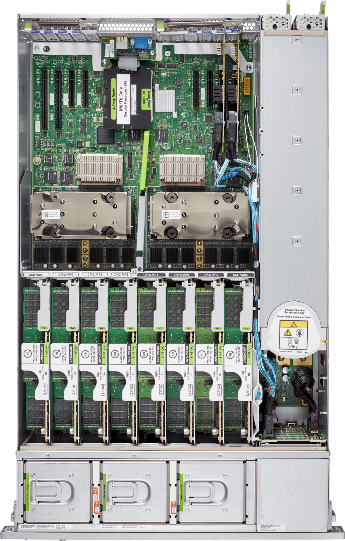 SPARC T8-2 Top Zoom