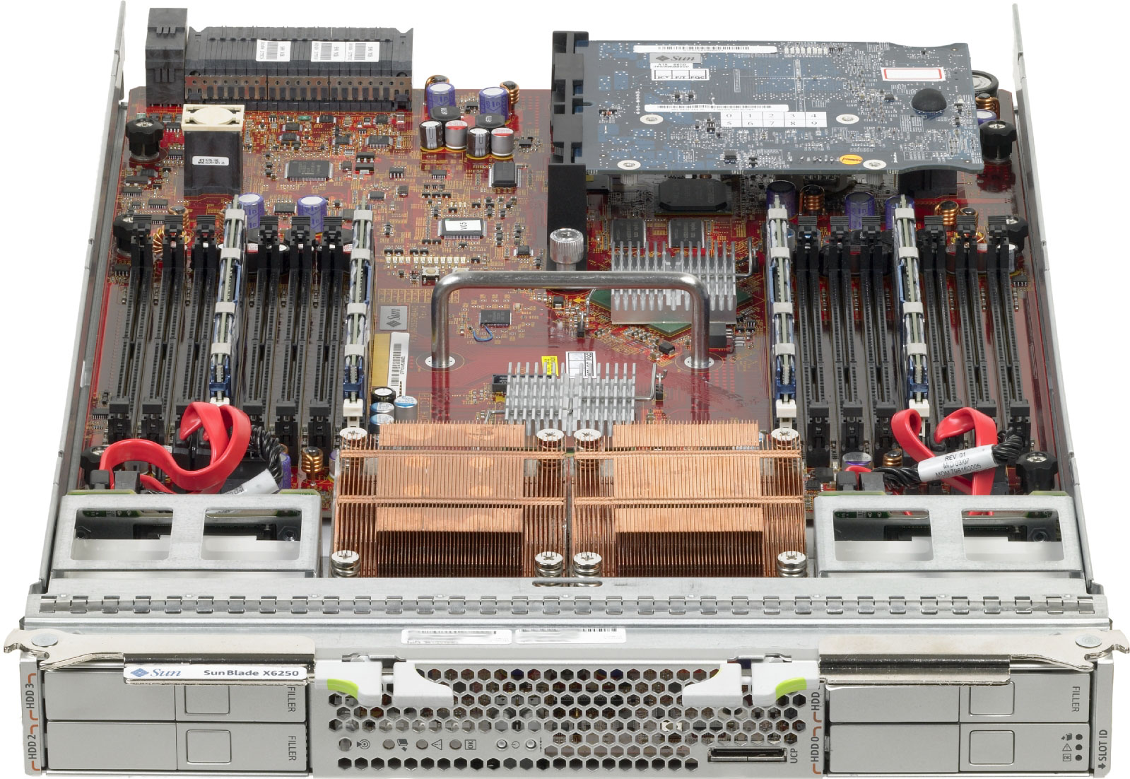 Sun Blade X6250 Server Module Front Open Zoom