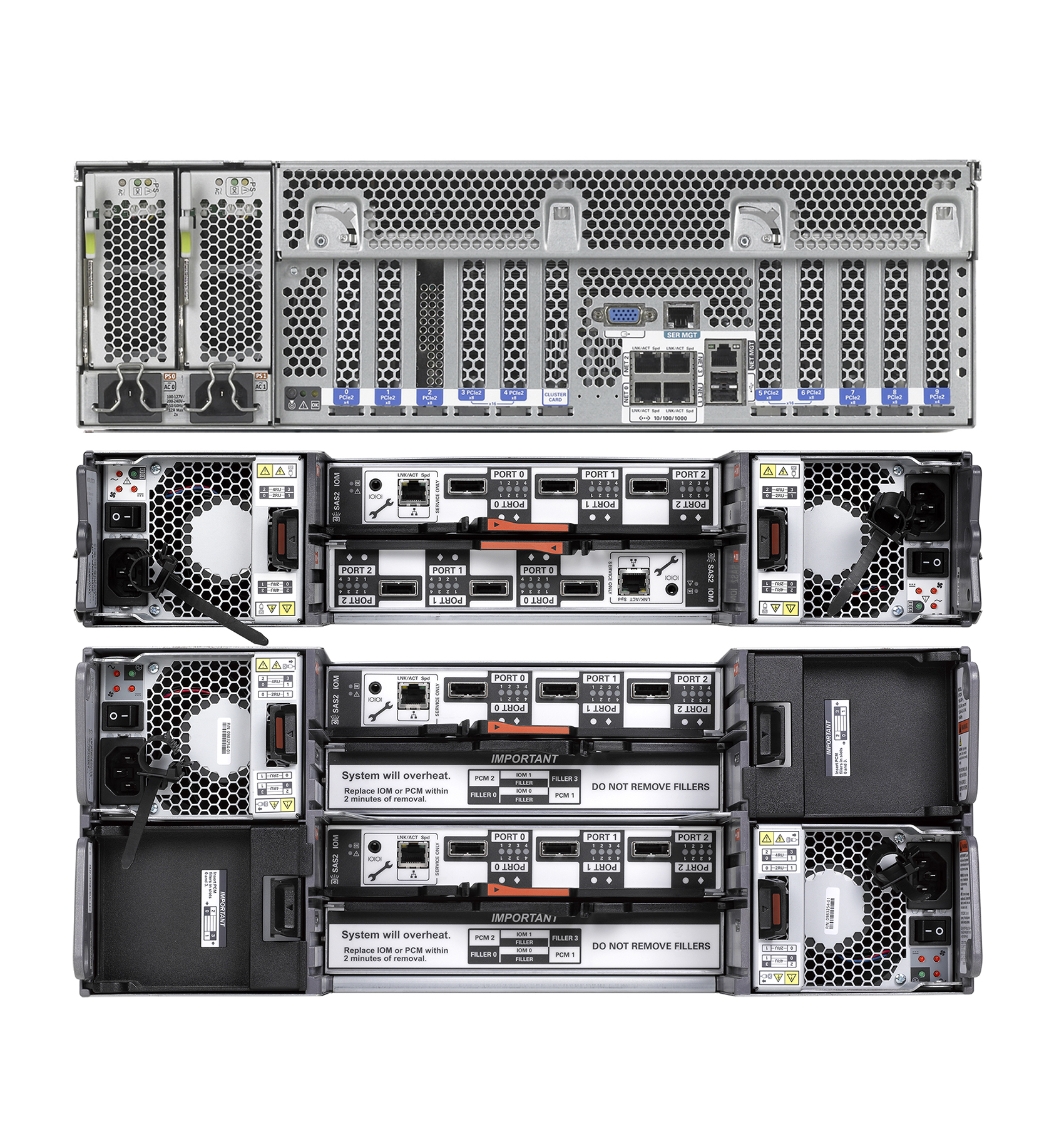 Oracle ZFS Storage ZS3-4 Rear Zoom