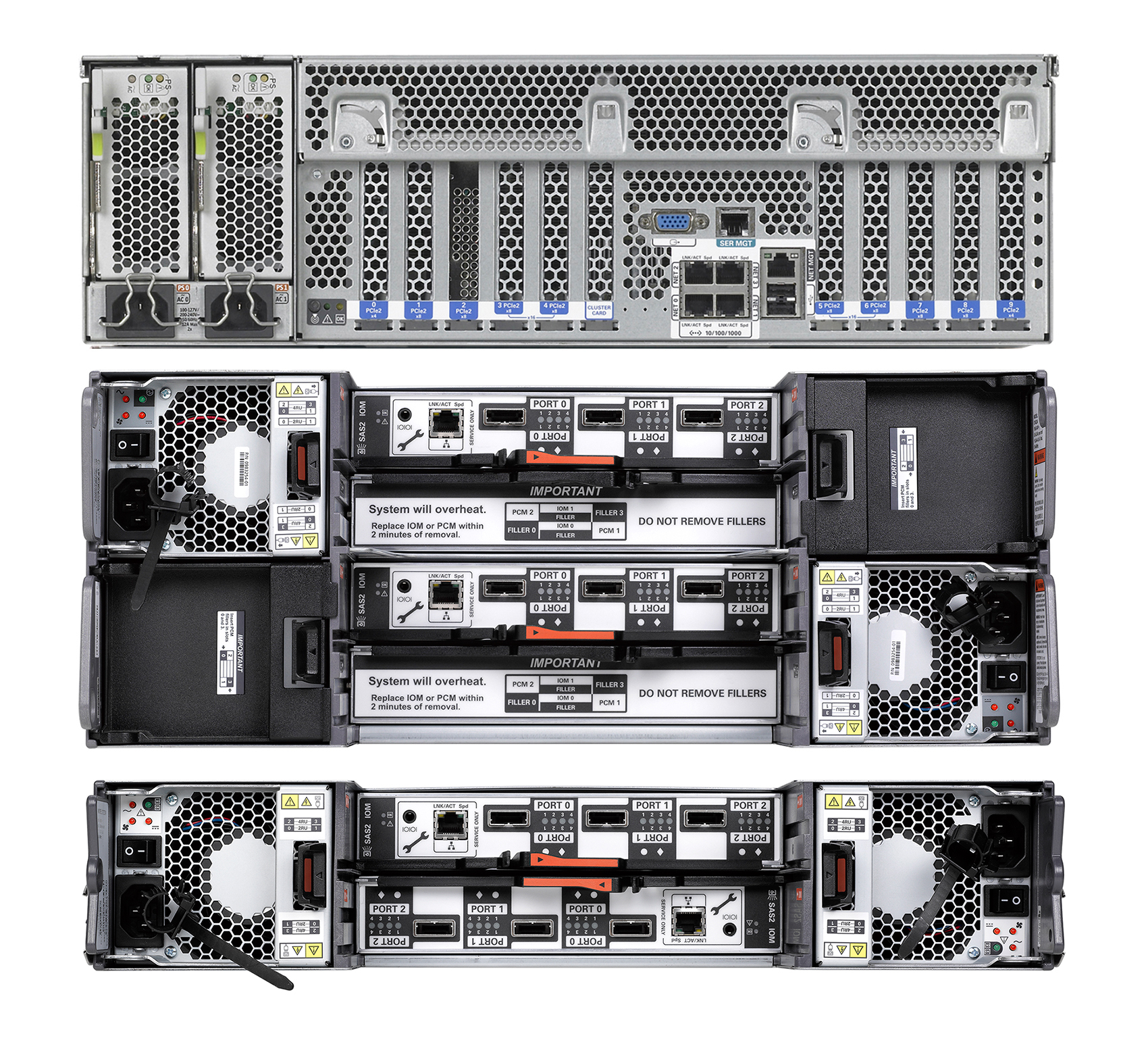 Oracle ZFS Storage ZS3-BA Rear Zoom