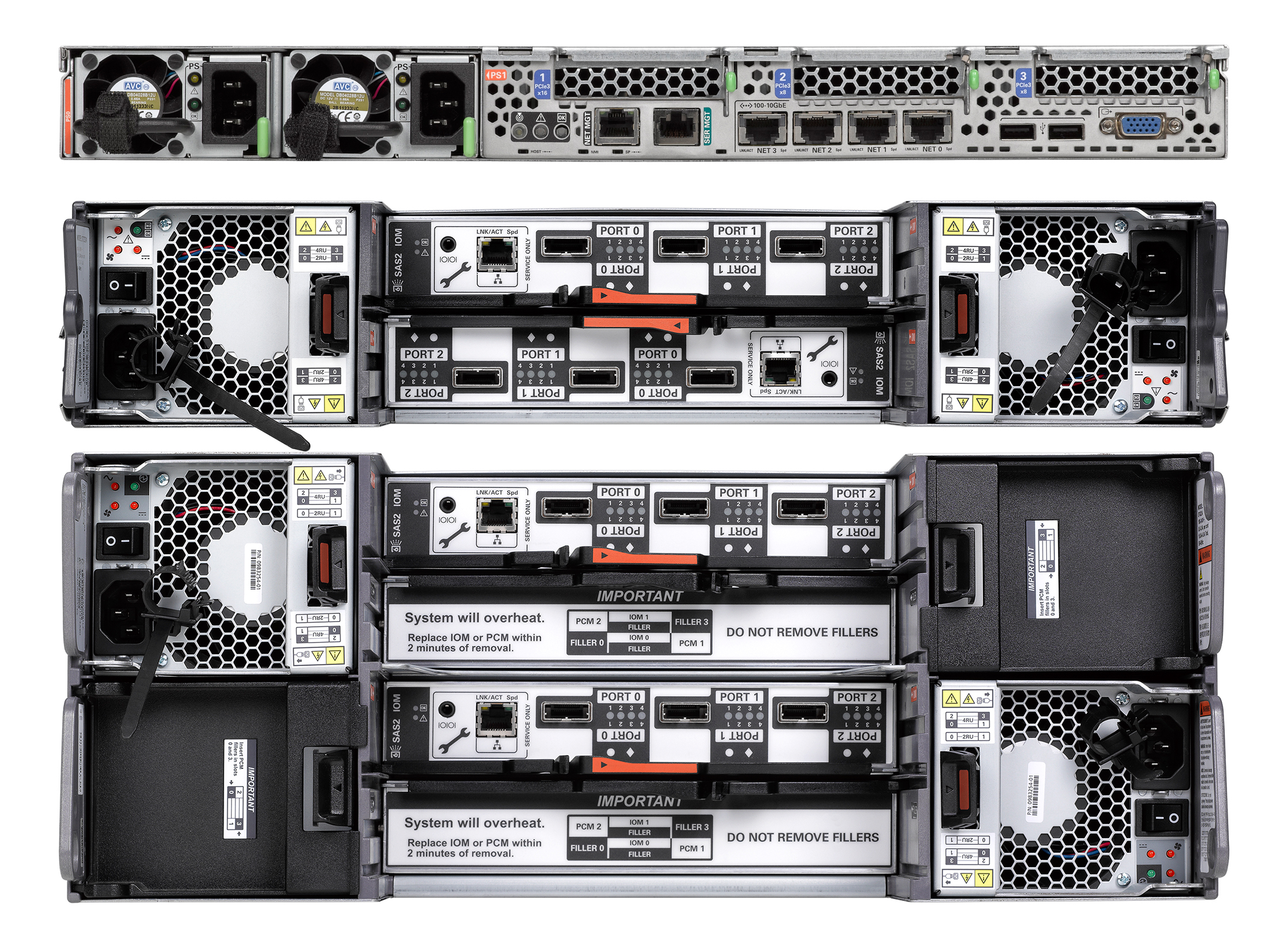 Oracle ZFS Storage ZS3-ES Rear Zoom