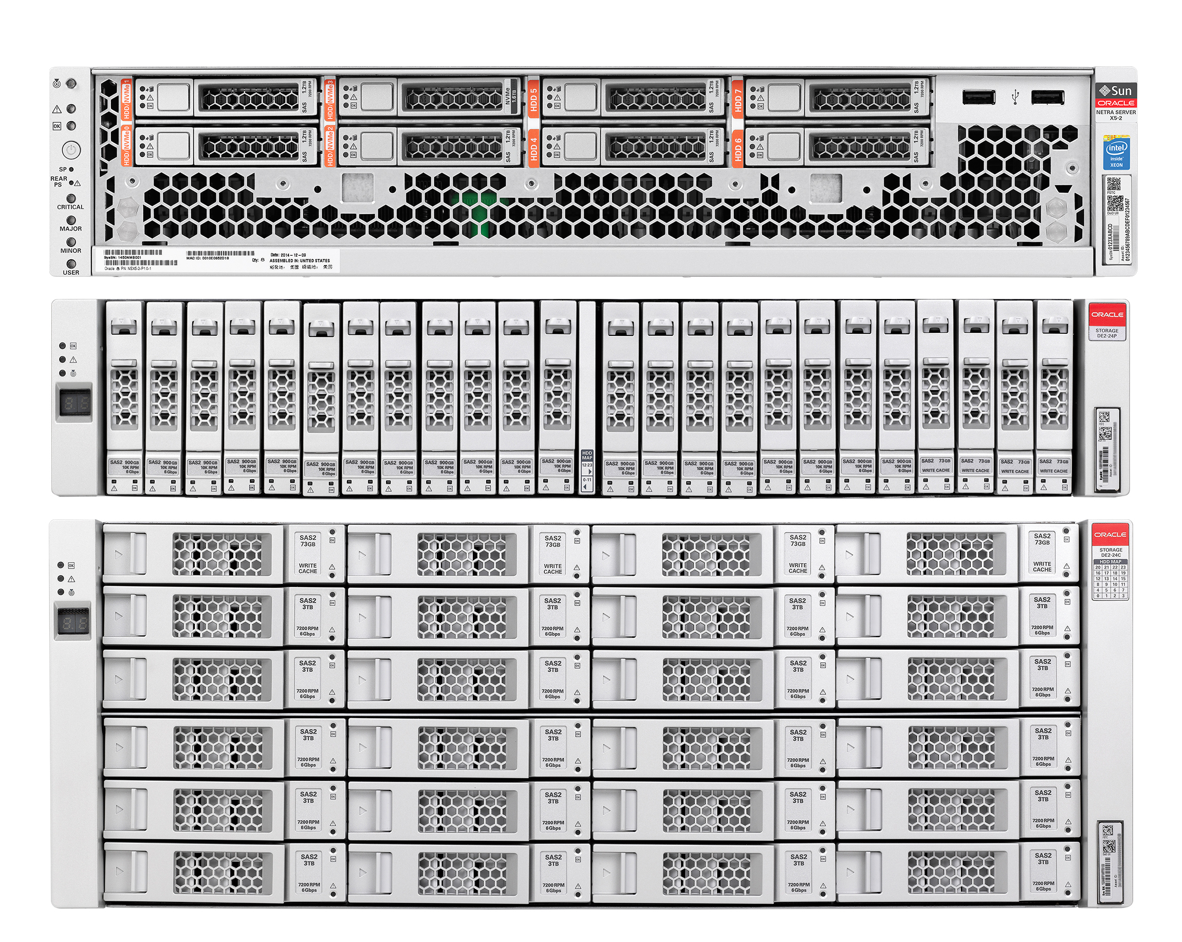 Oracle ZFS Storage Appliance Racked System ZS5-2 Front Zoom