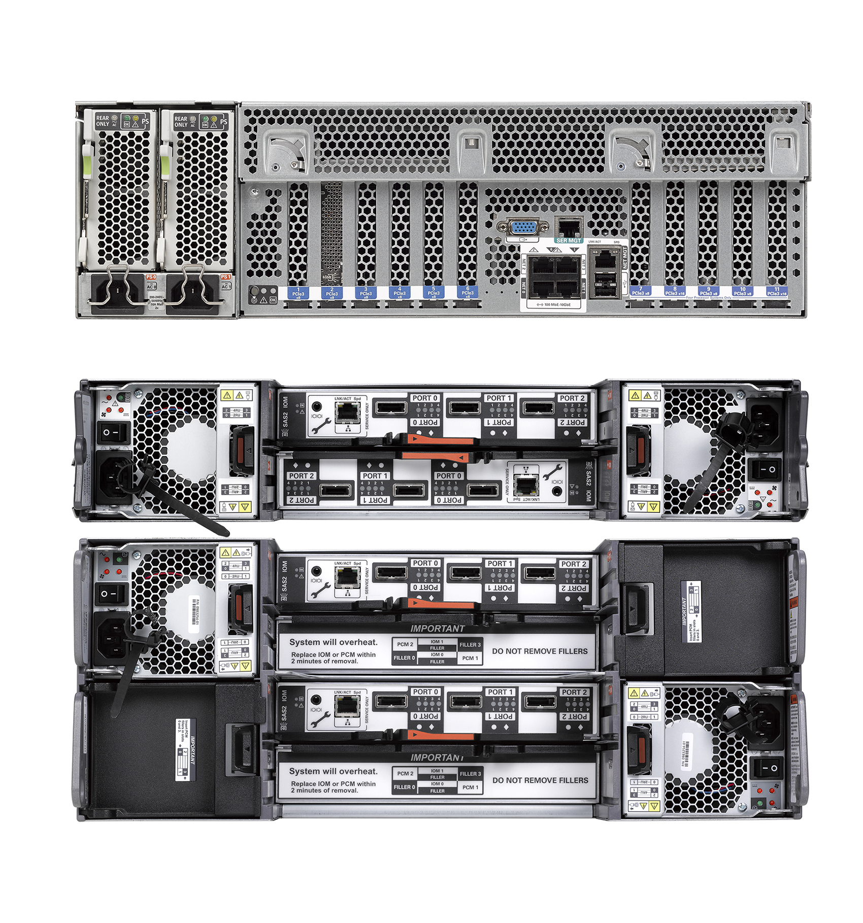 Oracle ZFS Storage ZS5-4 Rear Zoom
